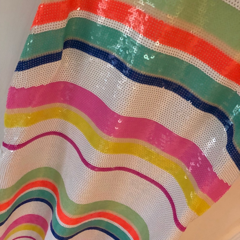 ✨ Kate Spade Neon Sequined Stripe Dress Size 10 ✨ - Picture 2 of 8